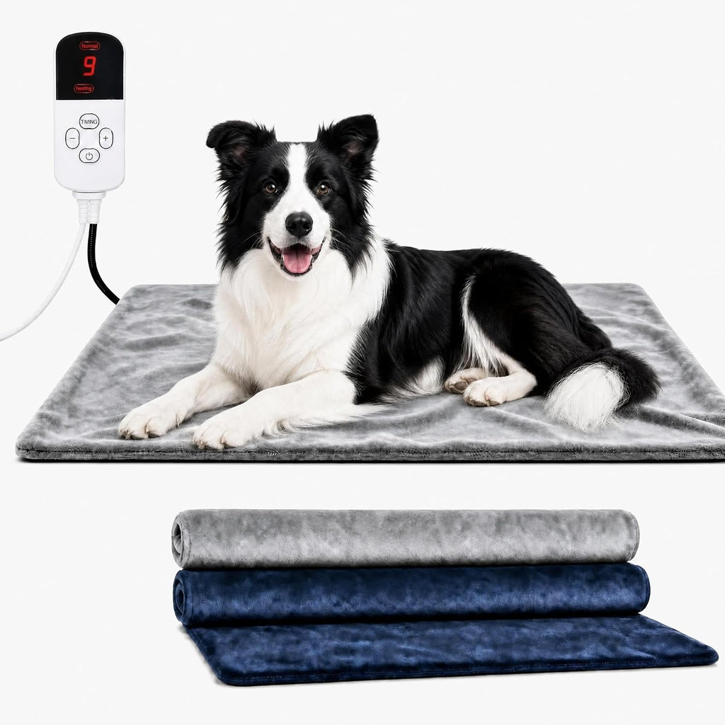 Dog Heating Pad Outdoor 28×18in with Adjustable 9 Temp Setting & Timer