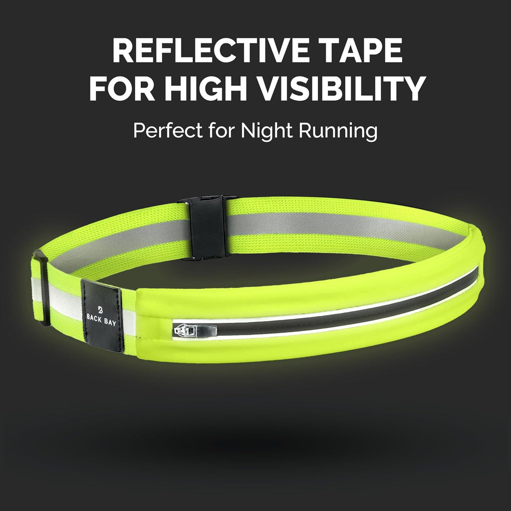 Reflective Night-Running Bel, Slim & Secure, Fits ALL Phones, Keys, Cards