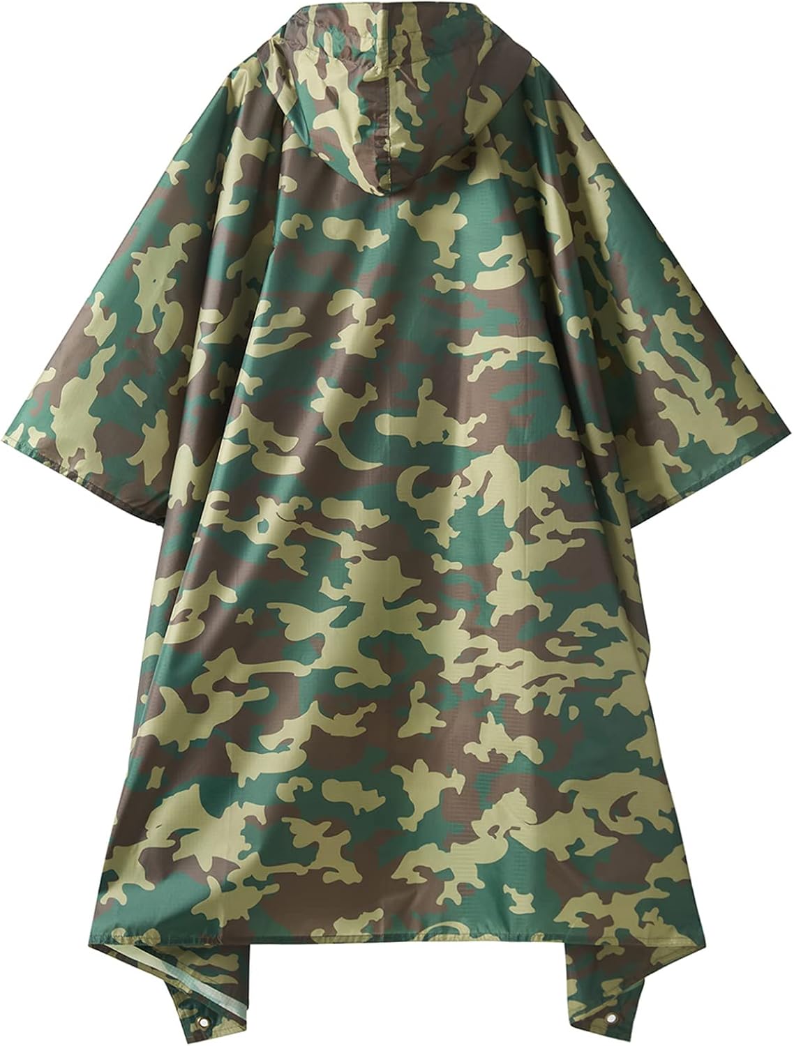 PTEROMY Hooded Rain Poncho for Adults, Reusable Waterproof Raincoat