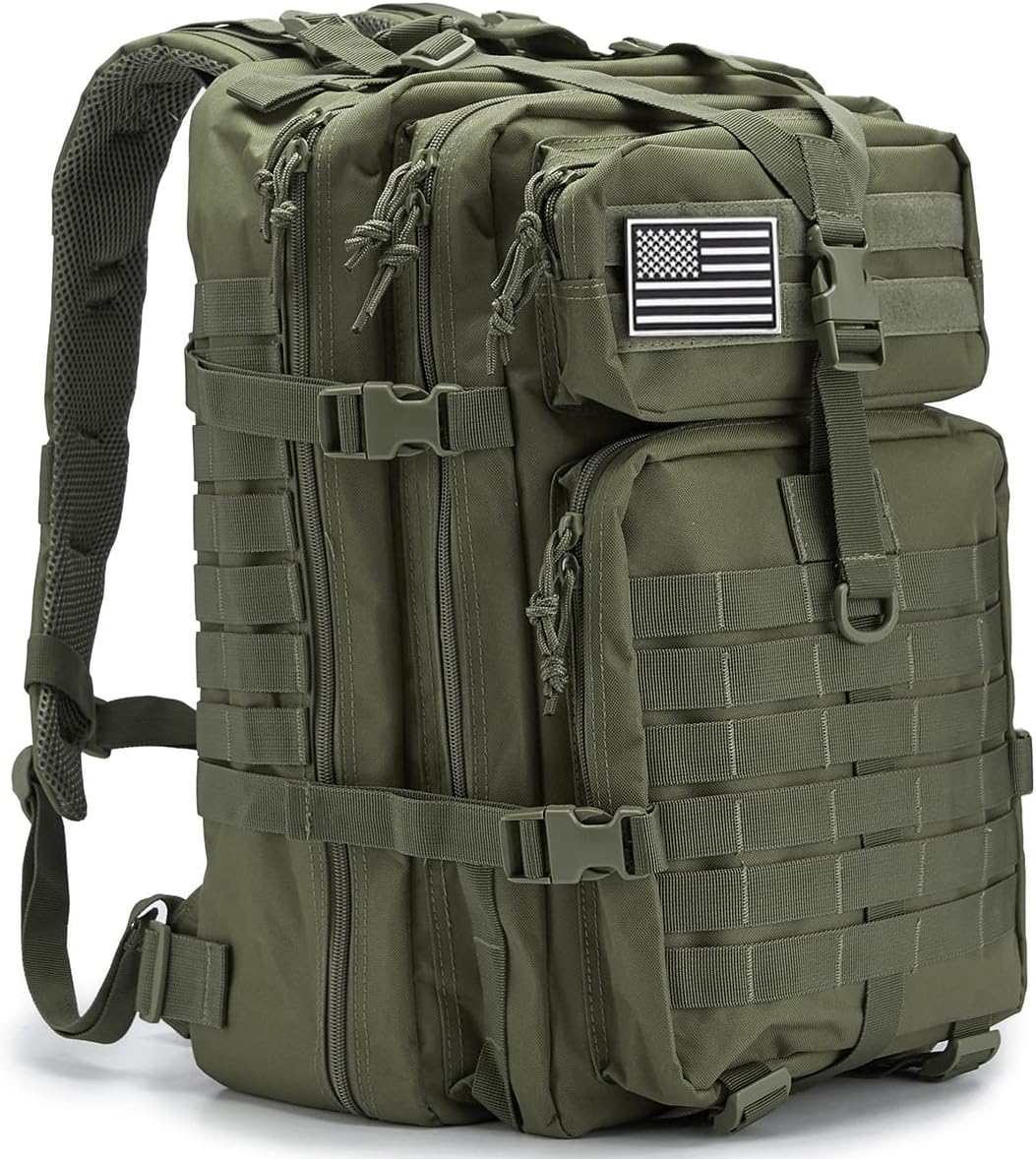 QT&QY 45L Military Tactical Backpacks Molle Army Assault Pack 3 Day Bug Out Bag Hiking Treeking Rucksack…