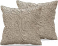 3D White Paper Throw Pillow Covers Set of 2 Retro Natural Leaves and Flowers Throw Pillow Covers Couch Square Pillowcases Cushion for Living Room Bedroom Sofa 18x18 Inch