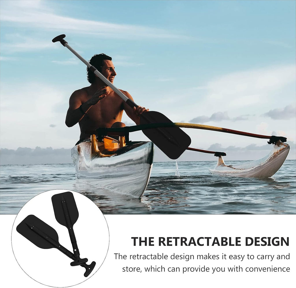 LIOOBO Telescopic Kayak Paddle - 2Pcs Plastic Aluminum Canoe Oar, Boating Accessories River Tubing Paddles