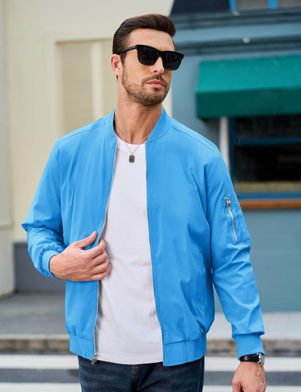 MAGCOMSEN Men's Bomber Jacket Lightweight Windbreaker Spring Fall Jacket