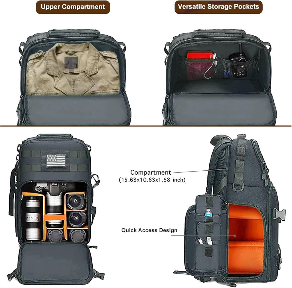 MOSISO Camera Backpack, DSLR/SLR/Mirrorless Tactical Camera Bag Case