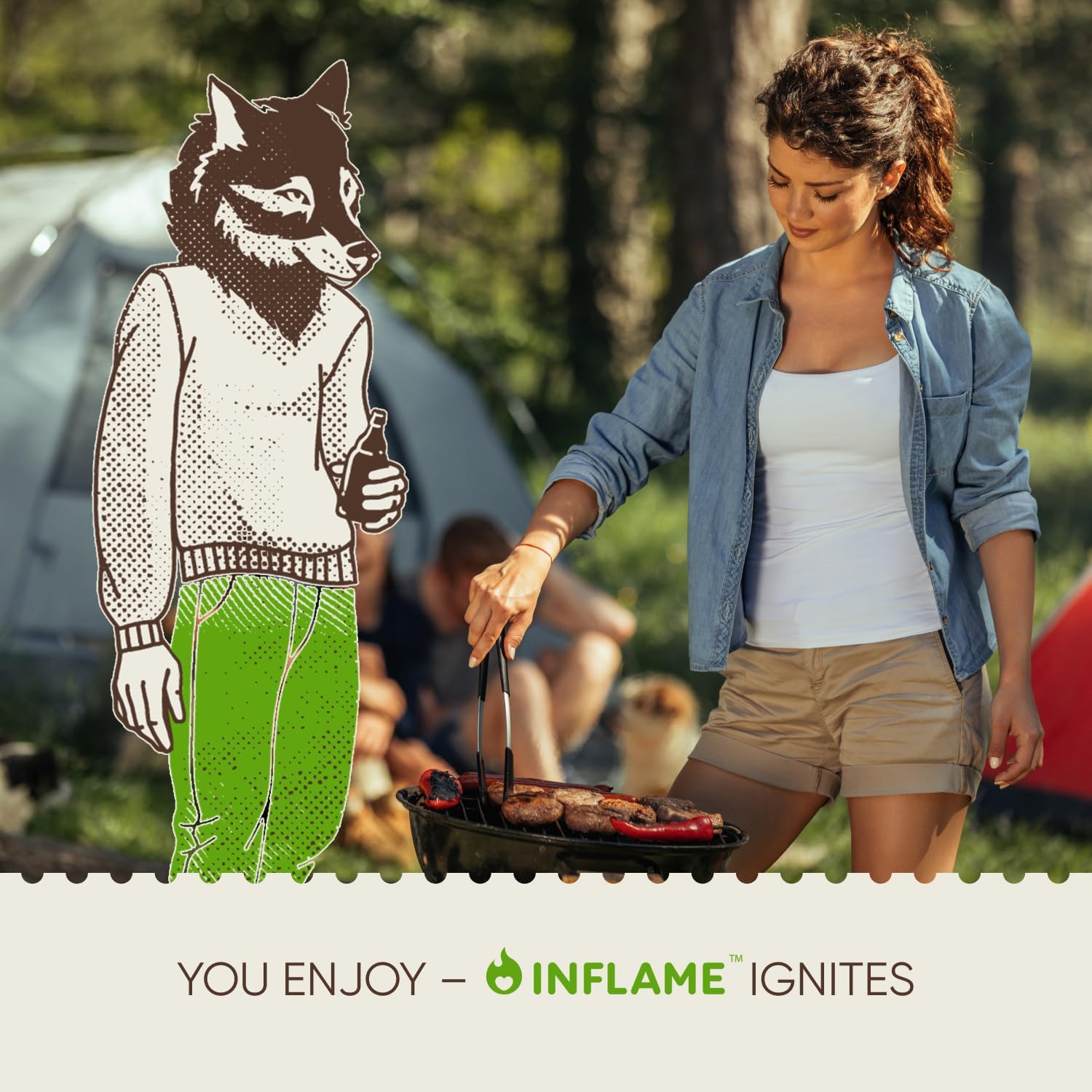 Inflame Fire Starters 70 pcs - Fire Starters for Campfires, Charcoal, BBQ