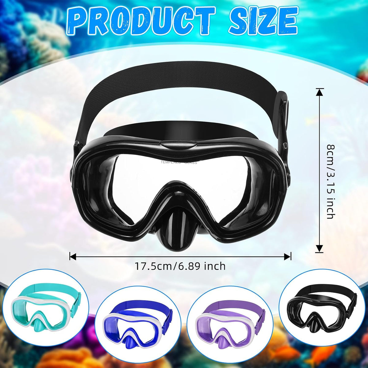 Relaxweex 4 Pcs Swim Goggles for Adults Diving