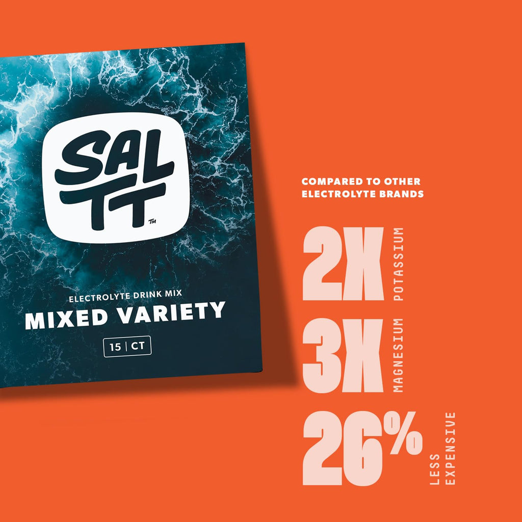 SALTT Electrolyte Packets - All Things Mixed Variety (15 Sticks) Zero Sugar