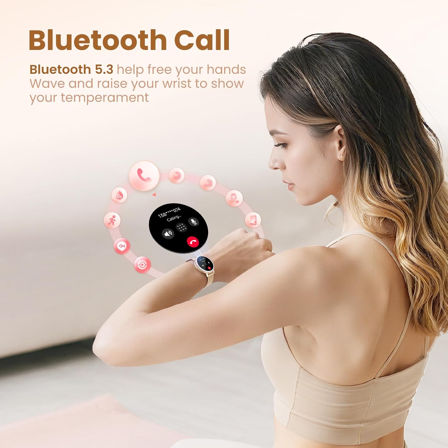 Smart Watches for Women Android/iphone, Fitness Tracker with Calls&Answer