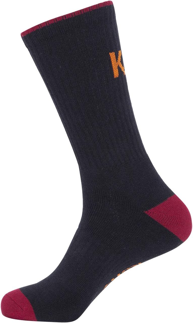 KONY Men's Cotton Hiking Work Boot Crew Socks Full Cushion 5 Pairs