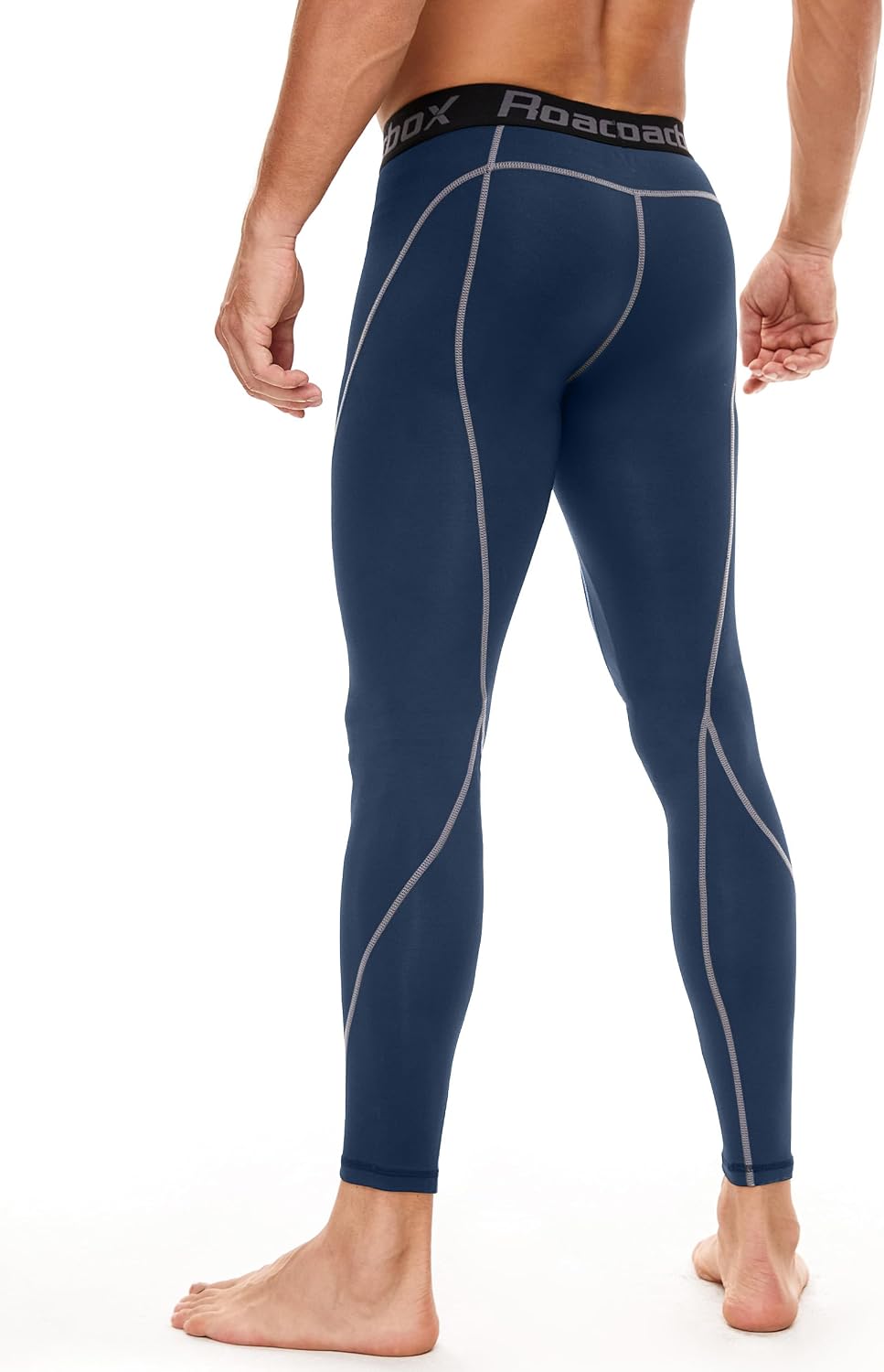 Roadbox 3 Pack Compression Pants Men, Performance Running Workout Leggings