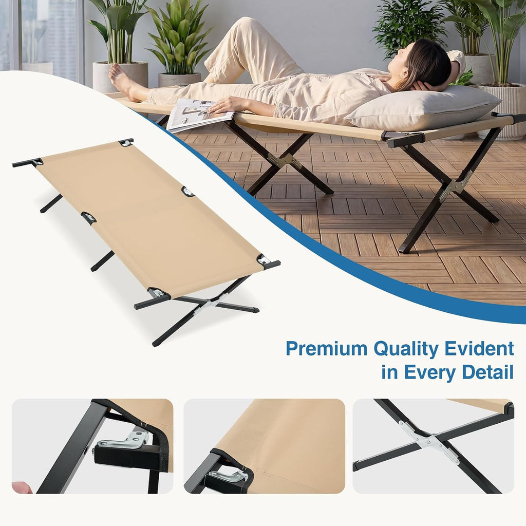NEWBULIG Camping Cots for Adults, Foldable Bed, Sleeping Cot