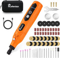 4V Mini Cordless Rotary Tool, 18000RPM 5-Speed Rotary Tool with 79Pcs Accessories, Type-C Fast Charging, for Engraving, Polishing, Grinding, Sanding, Drilling (Orange)