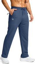 G Gradual Men's Fleece Lined Pants with 3 Zipper Pockets Water Resistant Winter Warm Hiking Pants Athletic Sweatpants for Men