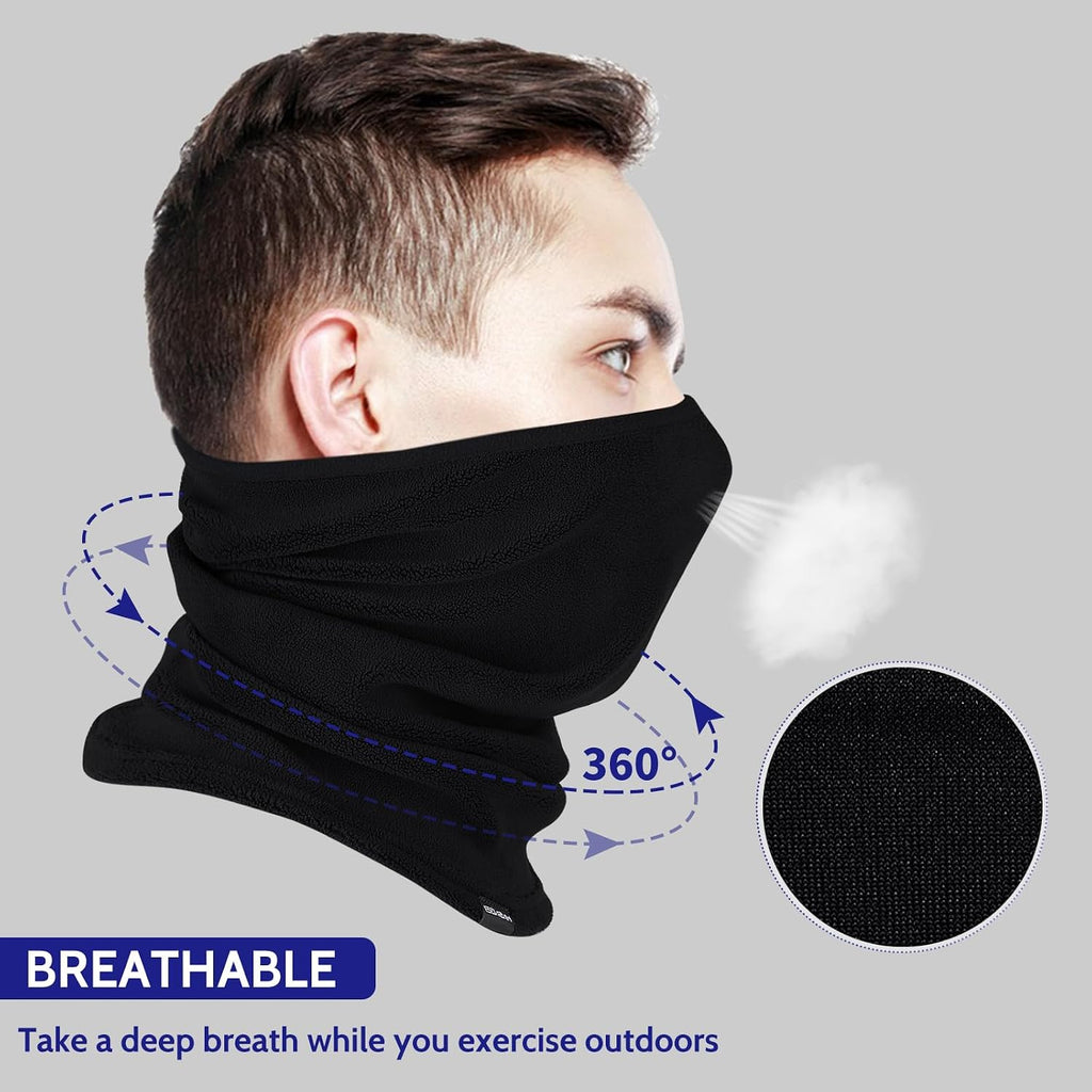 GXCROR Winter Neck Warmer Fleece Neck Gaiter for Skiing Motorcycle Bike Jogging Running Outdoor Sports for Men & Women