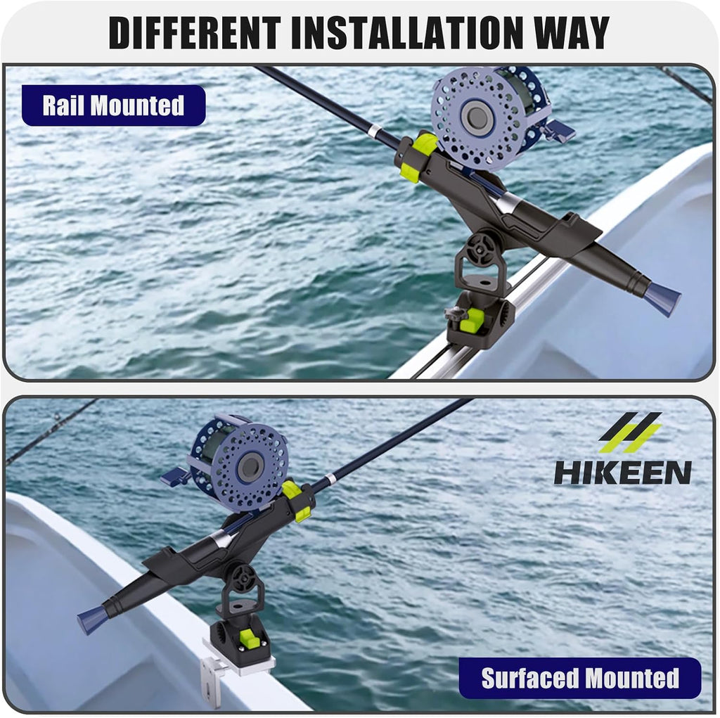 Combo Mount Fishing Rod Holders - 360 Degree Adjustable Boat Rod Rack