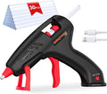 Cordless Hot Glue Gun, 20W Hot Glue Gun with 30PCS Premium Glue Sticks & 1m USB-C Cable, 2000mAh Built-in Battery Suitable for School Craft, Home Repair, DIY (Cordless) (Black)