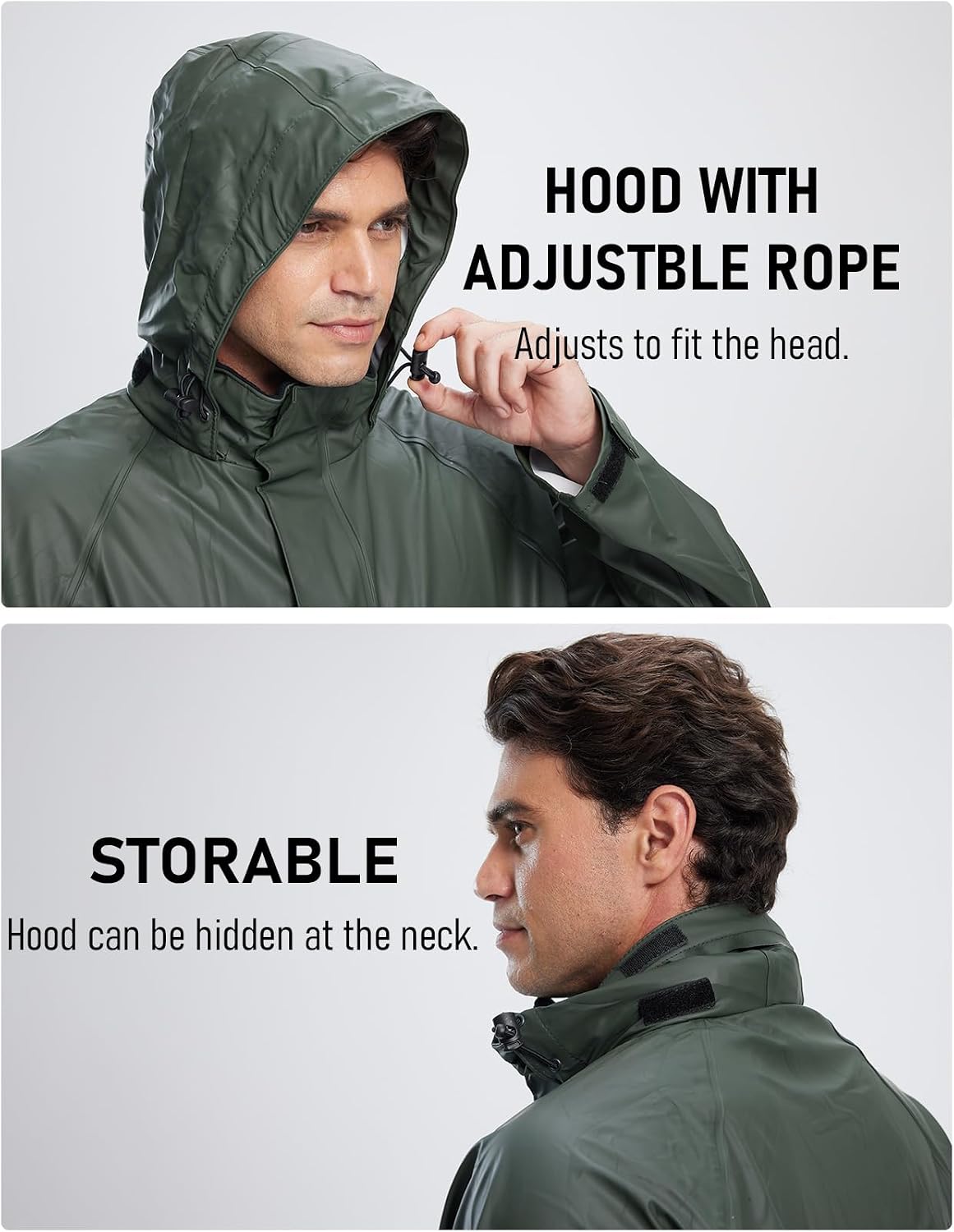 Town Field Waterproof Heavy Duty Jacket Mens Womens Rubber Rain Coat Fishing Hoodie Fou Weather Gear Pvc Raincoat