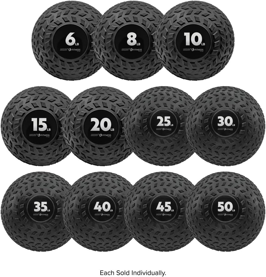 Champion Sports Rhino Fitness Slam Ball – Sand-Filled, Bounce-Resistant Ball for Strength & Conditioning, 6–50 lb