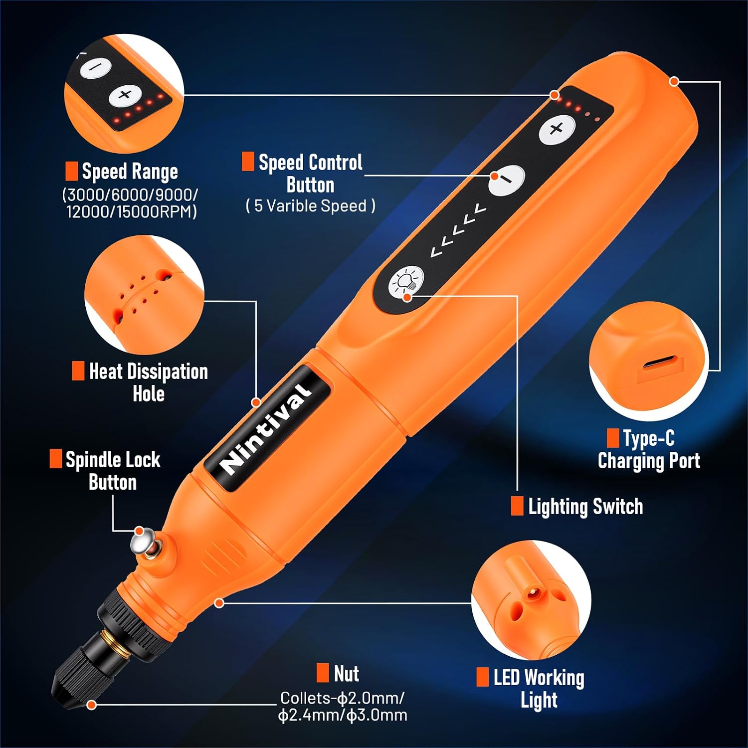 Mini Power Cordless Rotary Tool Kit, Rotary for 3D DIY Crafts