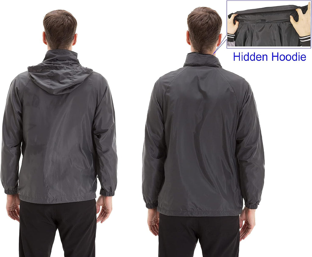 TRAILSIDE SUPPLY CO. Men's Lightweight Packable Windbreaker Jacket