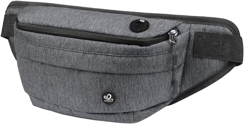 WATERFLY Fanny Pack Waist Bag: Large Crossbody Fannie Bum Belt Bag Hip Phanny Pack for Men Women Outdoor Sport Hiking Traveling Walking