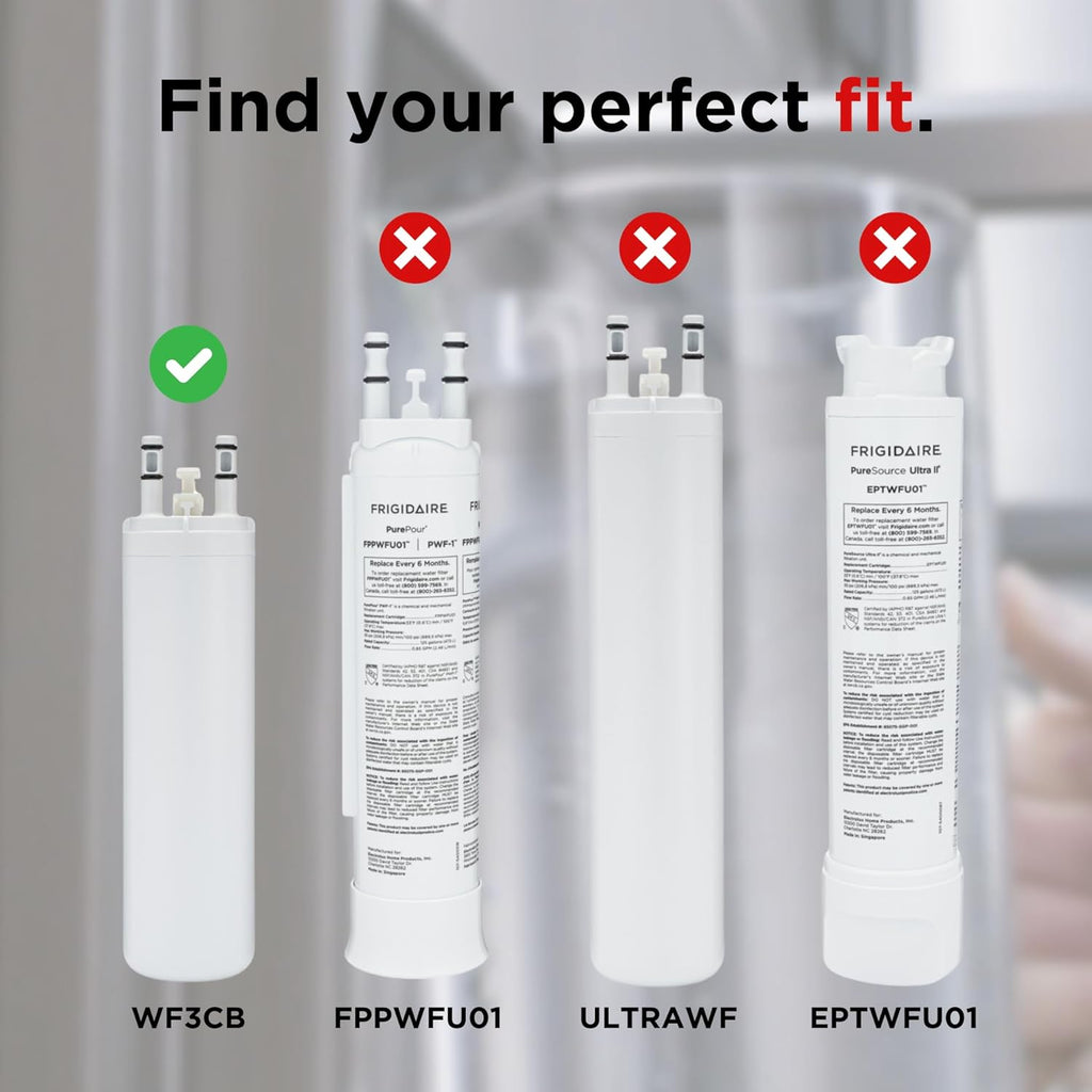 Frigidaire WF3CB Refrigerator Water Filter Replacement, White, 1 Count