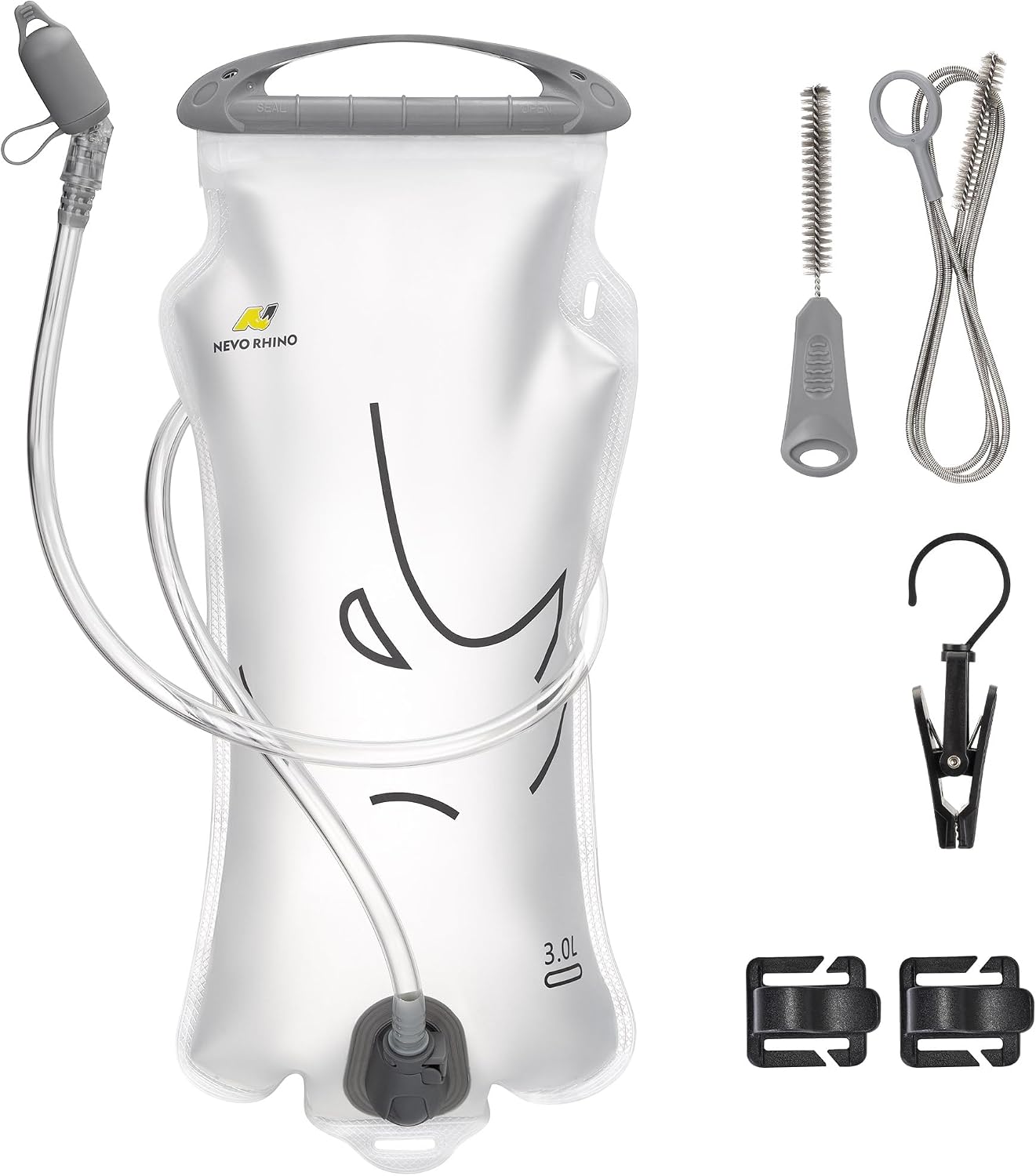 N NEVO RHINO Hydration Bladder 1.5L-3L Kit, Water Bladder for Running Vest