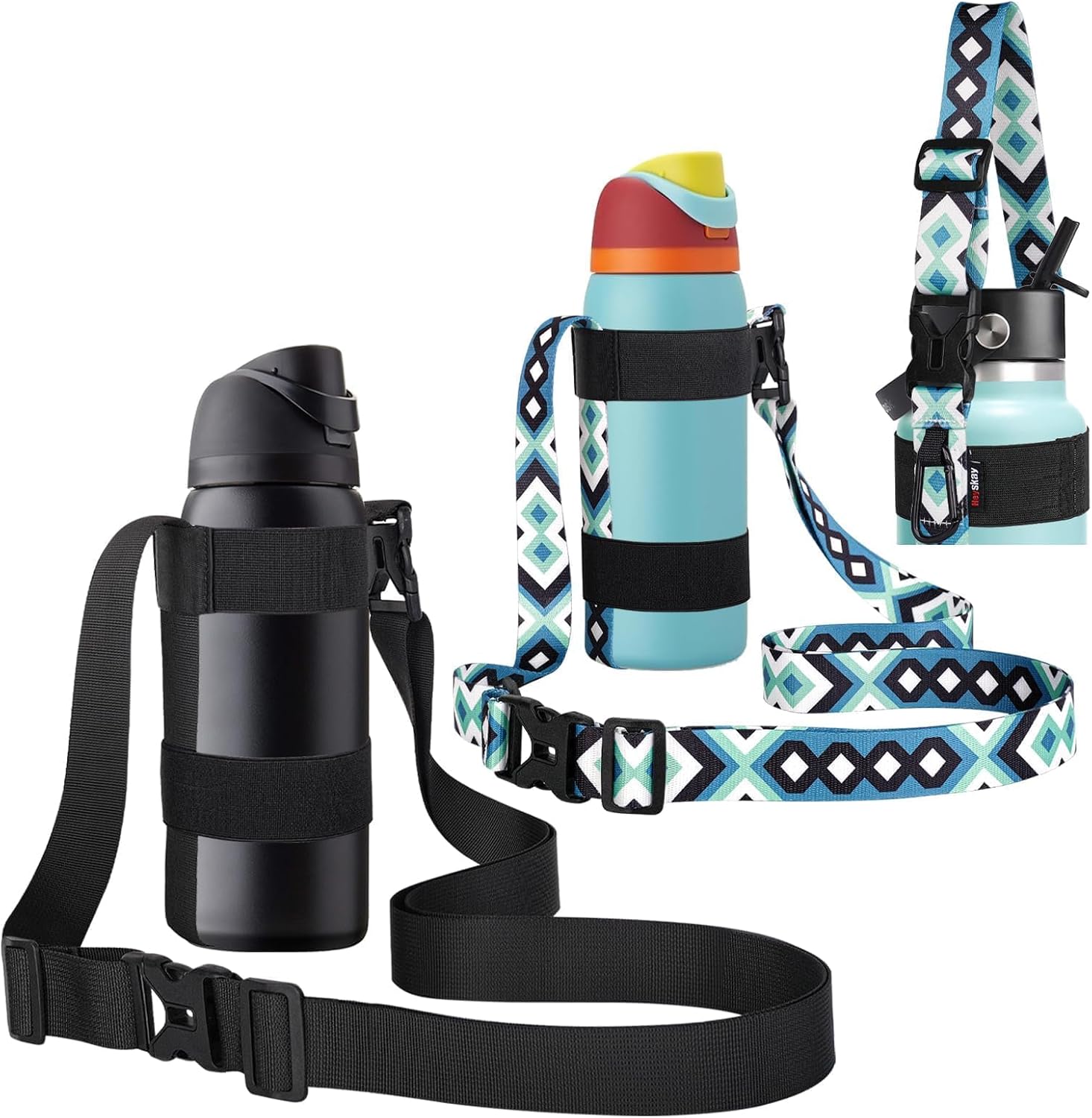 HEYSKAY Water Bottle Holder with Strap Adjustable Water Bottle Sling Strap