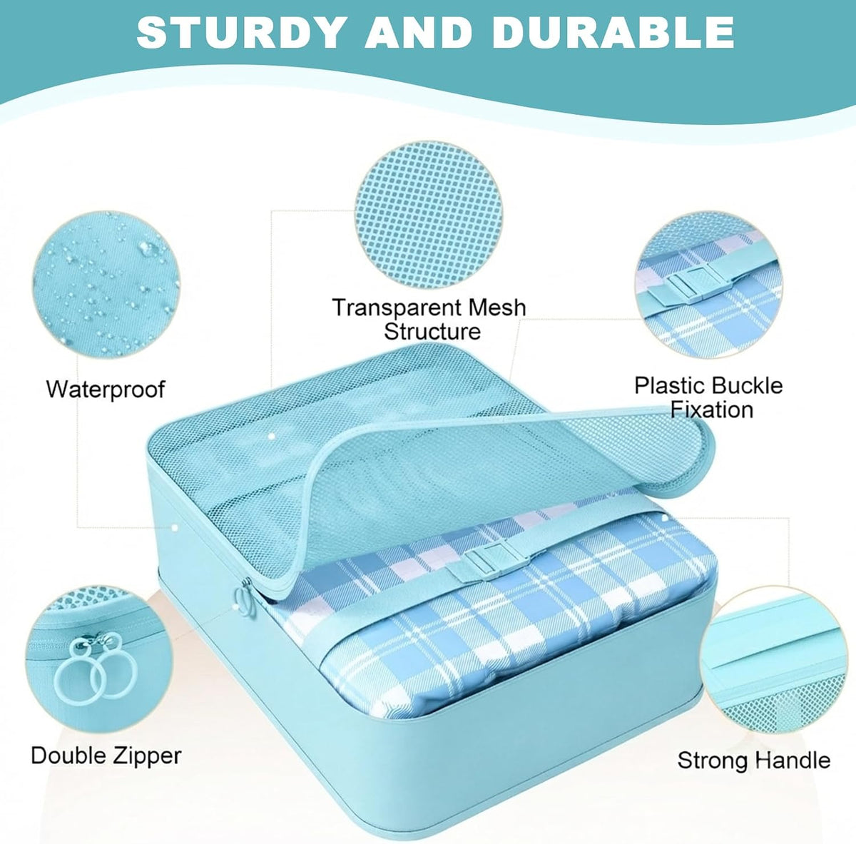 8/9 Set Packing Cubes for Travel, Suitcase Organizer Bags for Luggage