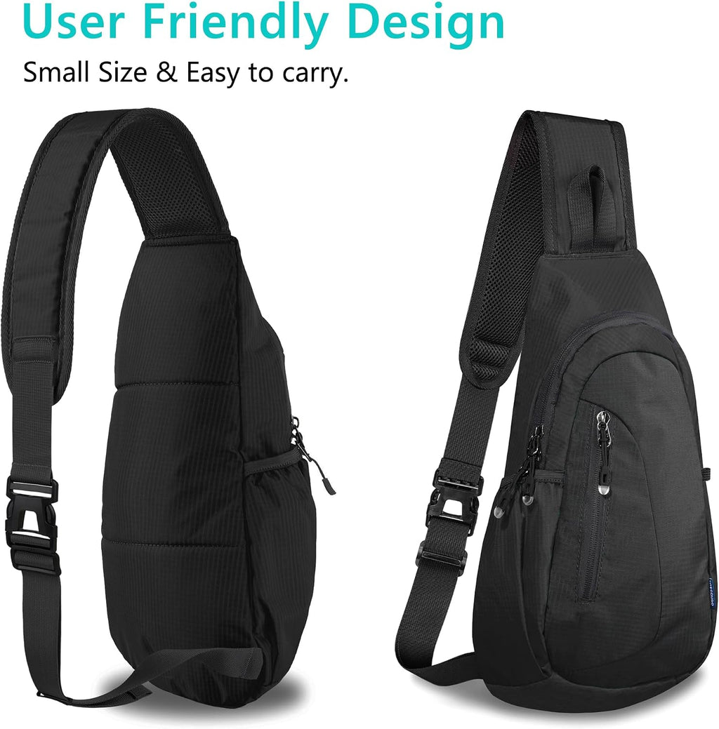 TITECOUGO Small Sling Bag, Lightweight Crossbody Backpack for Men Women, Shoulder Bag for Sports and Outdoor