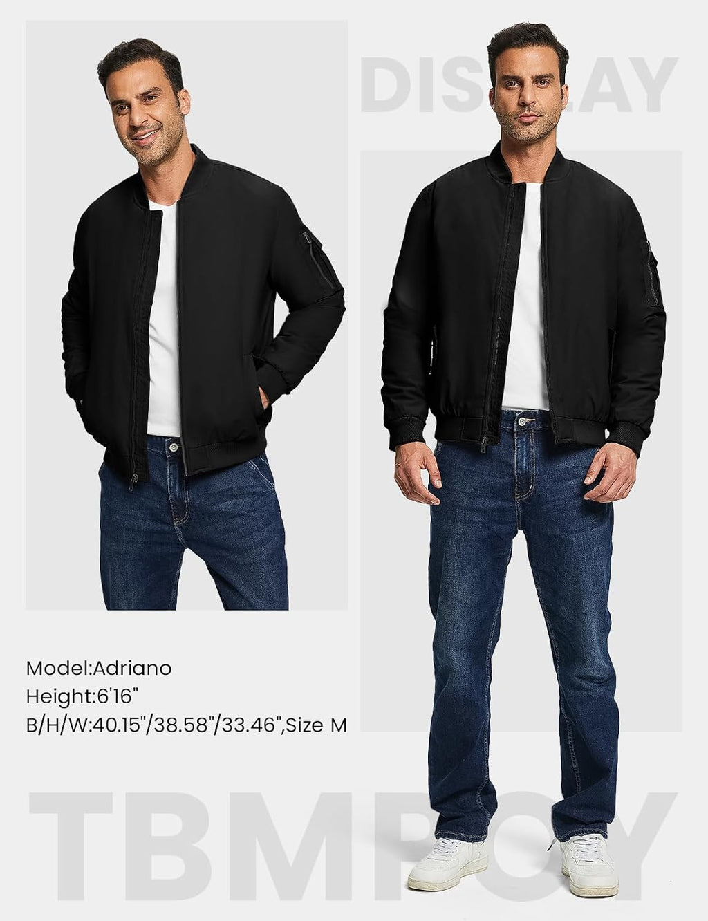 TBMPOY Men's Winter Bomber Jacket Fall Casual Windbreaker Softshell Jackets