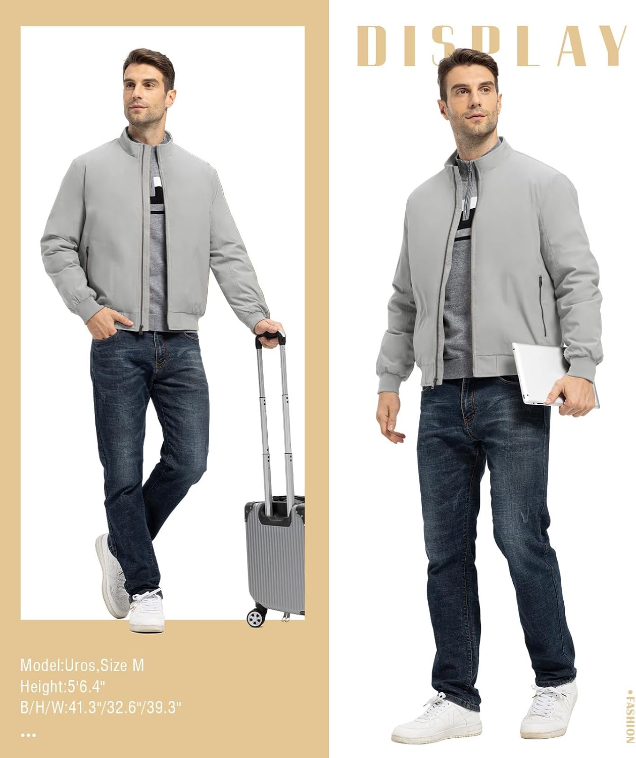TBMPOY Men's Winter Jackets Bomber Padded Casual Windbreaker Warm Fall Coat