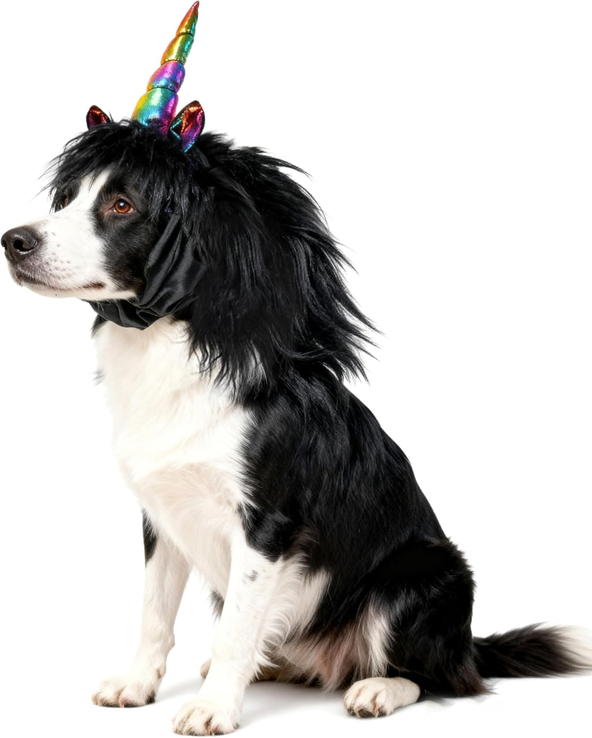 Funny Reindeer Moose Dog Costume - Cute Furry Pet Wig for Halloween & Christmas