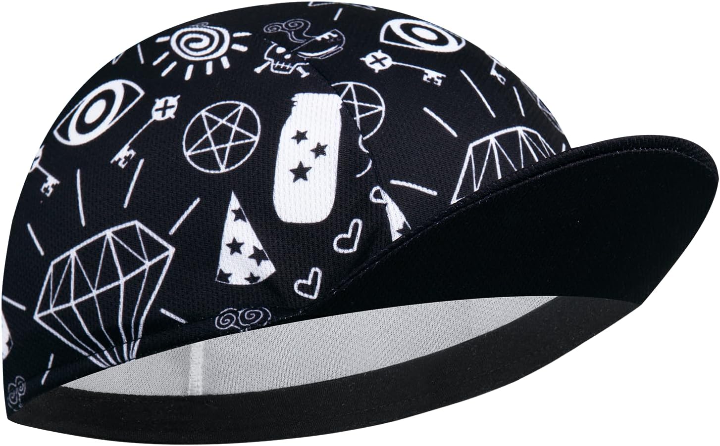 Cycling Cap with Sun Visor, Lightweight Polyester Bike Hat for Men & Women