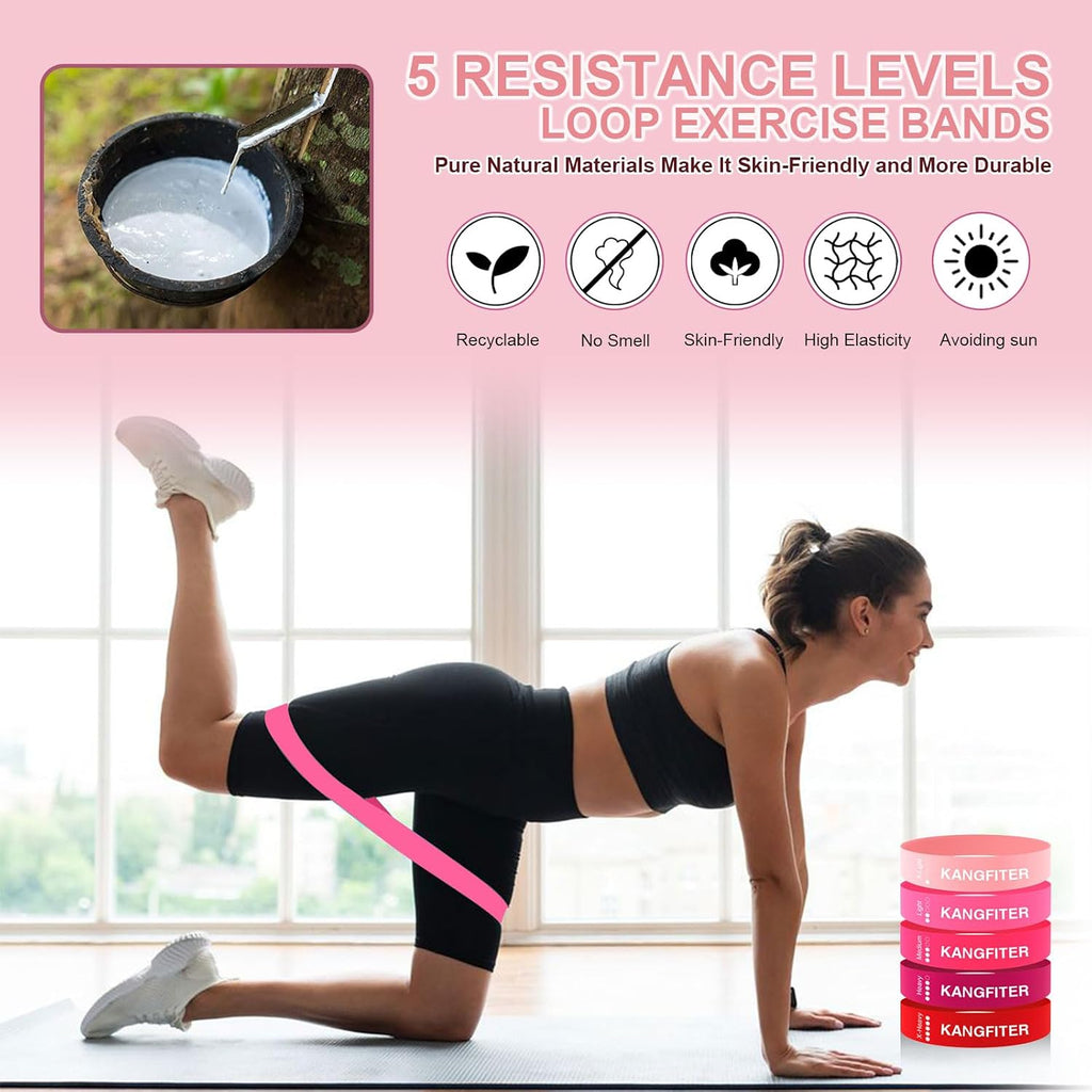 KANGFITER Pilates Kit with Ankle Weight, Pilates Ring Ball, Resistance Band