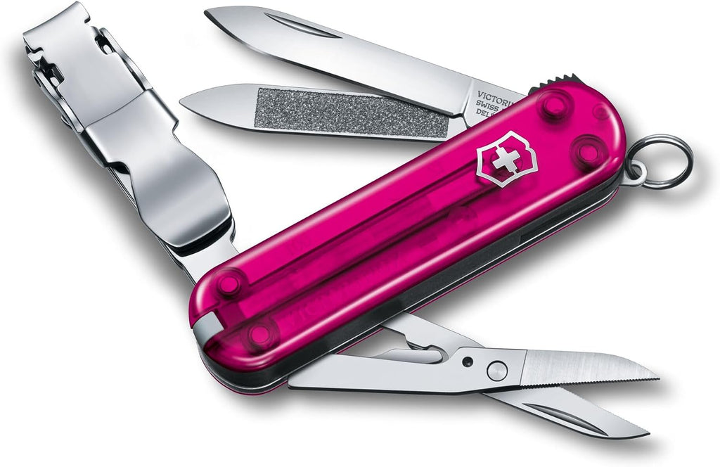 Victorinox Nail Clip 580 Swiss Army Pocket Knife - Small Multi-Tool for Camping With 8 Functions, Blade, Nail File, and Cleaner