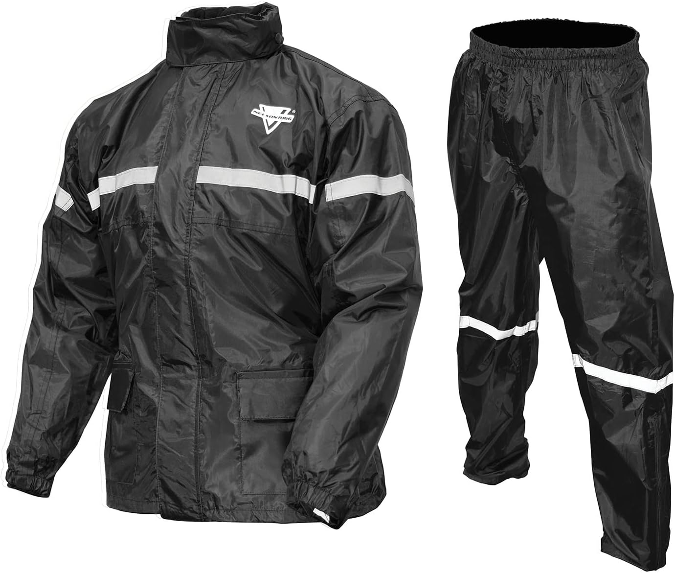Nelson Rigg Stormrider Rain Suit; 100% Waterproof, Pants and Jacket Included with Reflective Striping