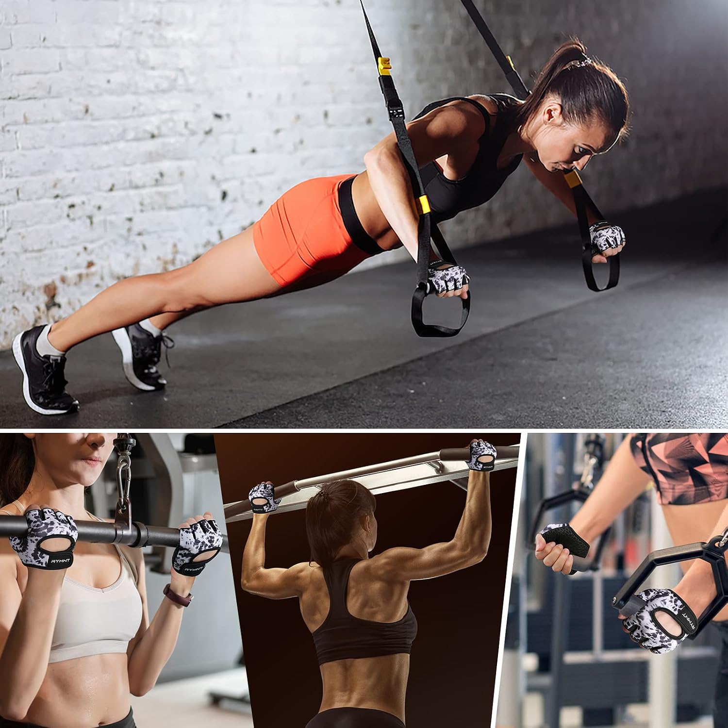 Short Workout Gloves for Women Men, Weight Lifting Gloves Full Palm Pads