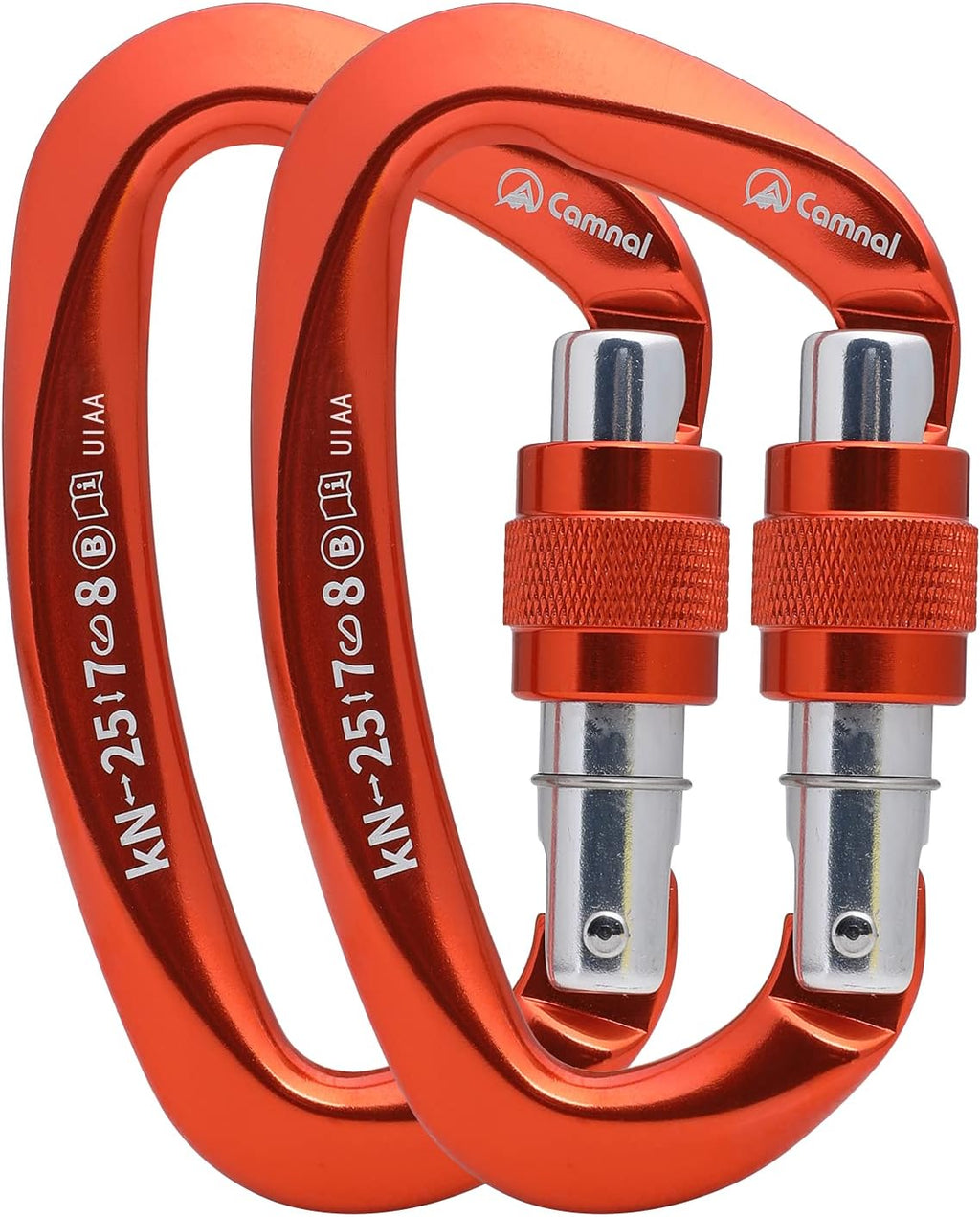 Heavy Duty Carabiner UIAA Certified Locking Carabiner 25KN (About 5620 lbs) Screw Lock Carabiner D Shape Carabiner Clip for Rock Climbing, Mountaineer, Aerial Work