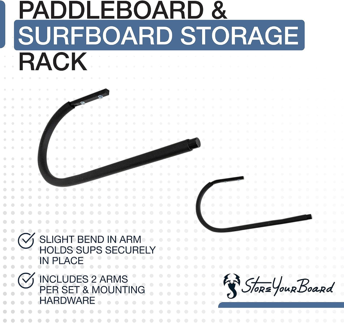 StoreYourBoard Stand Up Paddle Board and Kayak Rack - Surfboard Wall Mount and Garage Ceiling Storage Racks - Heavy-Duty Indoor Board and Paddle Organizer - Space-Saving Kayak Wall Mount - X-Large