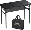 Anbte Folding Camping Table with Storage Net, 3ft Portable Table, 35" x 16"
