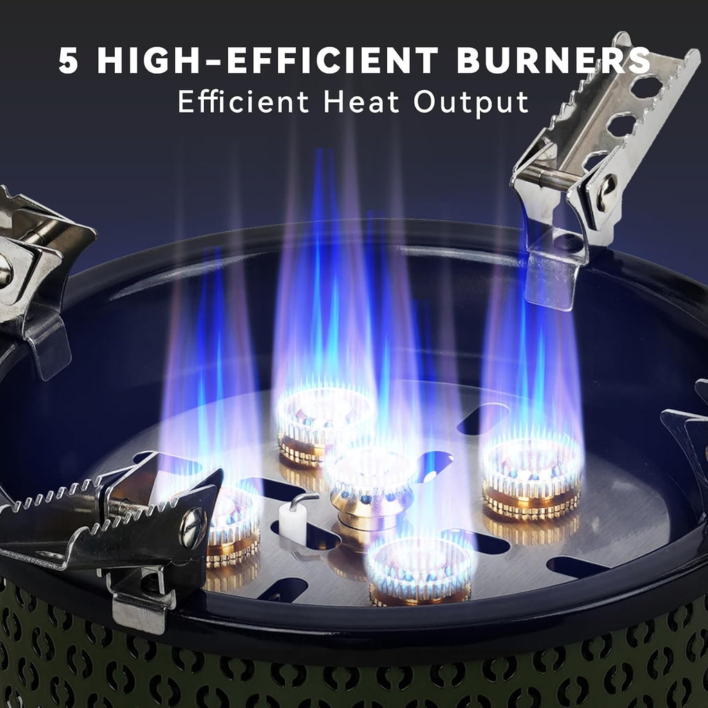 Portable Camping Gas Stove with Storage