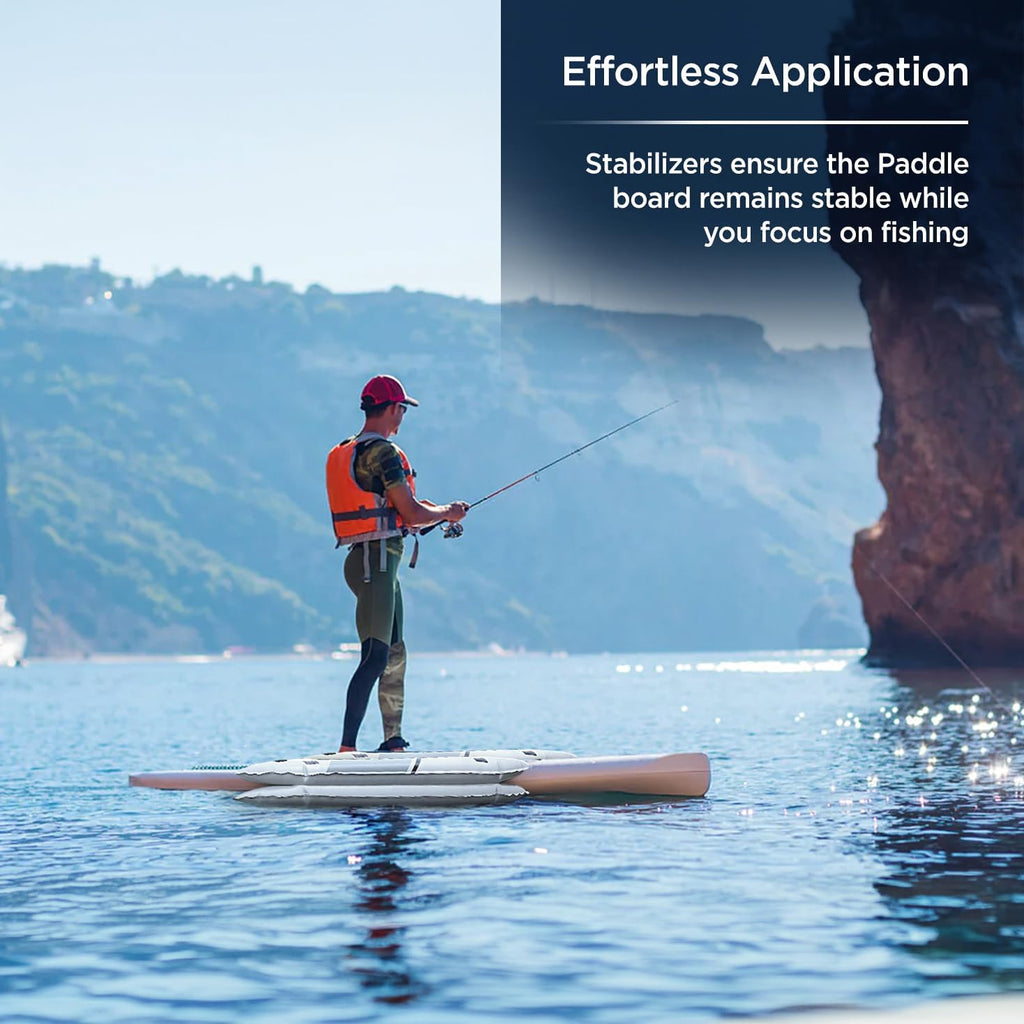 Stabilizers for Stand-Up Paddle Boards (Universal Fit) Inflatable SUP Balance Training Floats for Beginners, Kids, Fishing, Dogs, Yoga and More (Heavy Duty PVC)