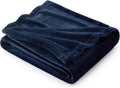 Bedsure Soft Cozy Warm Fleece Throw Blanket for Couch 300GSM Navy 50"x60"