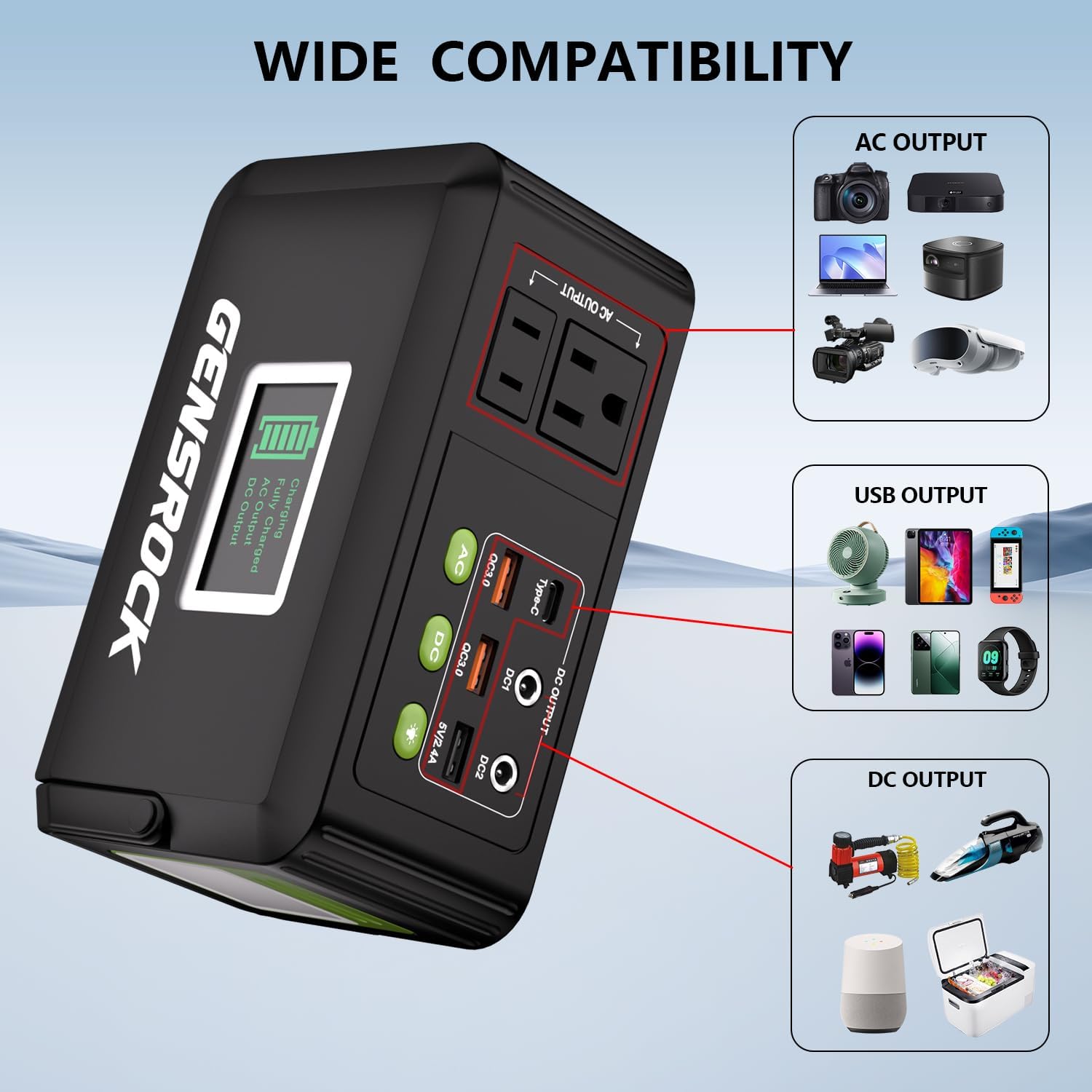 GENSROCK Portable Power Bank, 24,000mAh Portable Laptop Charger