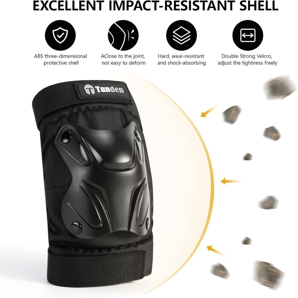 Tanden Skating Protective Gear Knee and Elbow Pads Wrist Guards for Roller Skating Skateboarding, Skate Pads Adult Knee Pads