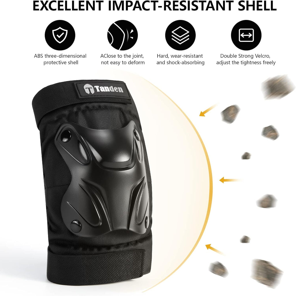 Tanden Skating Protective Gear Knee and Elbow Pads Wrist Guards for Roller Skating Skateboarding, Skate Pads Adult Knee Pads