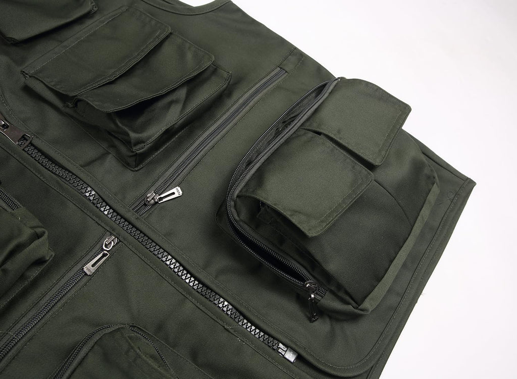Men’s Fishing Vest Summer Outdoor Work Safari Travel Photo Vest with Multi Pockets