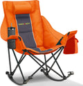 Unisakey Oversize Foldable Rocking Camping Chair300lbs Capacity,Orange