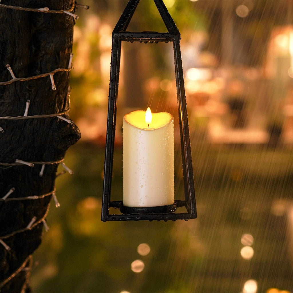 Homemory Outdoor Waterproof Flameless Candles, LED Candle with Remote, 3Pcs